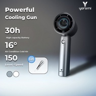 YOROMI Titanium Handheld Fan 20m/s Wind Speed 150 Levels 0.5s Instant Cooling 30h Battery Life 8000m