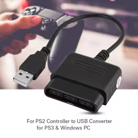 For Sony 2 PS2 Controller to USB Adapter Converter for PS3 &amp PC USB Adapter Converter For PS3 Con