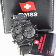 Jam Tangan Pria Swiss Army 2178 Original Triple Time Tali Kulit