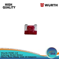 Car and Motorcycle Fuse Micro Fuse Blade 10A 10 Ampere Wurth