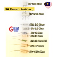2pcs 3W Cement Resistor 0.15J 0.22J 1.8J 6.8J 10J 33J 47J 150J 0.15ohm 0.22ohm 1.8ohm 6.8ohm 10ohm 33ohm 47ohm 150ohm