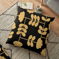 Orla kiely Cut Stem design yellow black Floor Pattern Double-sided Print Velvet  Pillow Covers  Square Cushion Covers Sofa Home Decor pillowcover