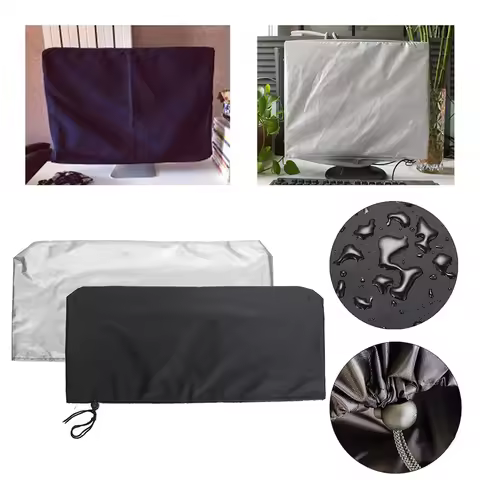 Tablet Computer Monitor Cover Home PC LCD TV Dust Waterproof Protective Cover Polyester Tape Drawstr