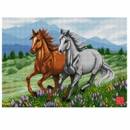 PINN SHOP Cross Stitch Kit: Lucky Horse Pair [58-R]
