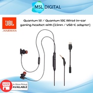 JBL Quantum 50 / Quantum 50C Wired in-ear gaming headset with [3.5mm / USB-C adapter]