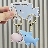 Cặp Đôi Búp Bê Lợn Cá Mập Nhỏ Phù Hợp Với Túi Móc Khóa Nhựa Phụ Kiện Quyến Rũ Chất Liệu Nhựa Lợn Nhỏ