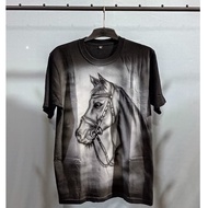 Mangap T Shirt Horse Polos/Airbrush T-Shirt/Airbrush Shirt/Airbrush Horse Distro Shirt (Men & Women)