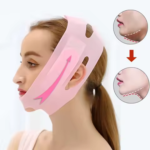 Face Mask Silicone V Lifting V Line Shape Face Lift UP Facial Bandage Mask Cheek Chin Neck Thin Belt