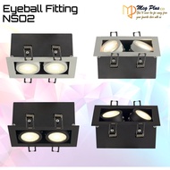 Lighting Fixtures Eyeball Fitting Black/White Eyeball Casing Recessed ( Double ) Square Rectangle  A