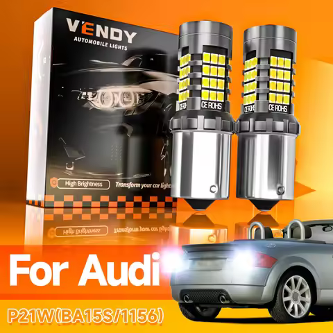 2pcs LED Reverse Light Blub Backup Lamp P21W BA15S 1156 Canbus For Audi A4 B5 B6 A6 C4 C5 S4 TT 8N S