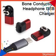 Skym* Headphone Adapter Anti-interference Quick Charge Type-C Wireless Bone Conduction Headphone Charger for AfterShokz OpenRun Series