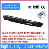 N750BAT-4 6-87-N750S-31C00 N750S-4EB2 N750S-3CF1 Laptop Battery For Clevo N750BU N750WU N751BU