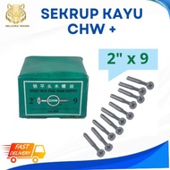 CHW Wood Screw (+) 2inch x 9mm