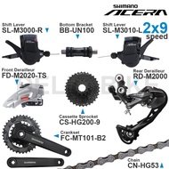 SHIMANO ACERA M3000 2x9 speed Groupset SL-M3000-R SL-M3010-L Derailleur FD-M2020-TS RD-M2000 FC-MT10