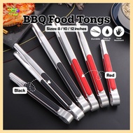 BBQ Food Tongs Pengepit Makanan Panjang Kitchen Tongs Stainless Steel Barbeque Clip Grill Tongs 食物夹子