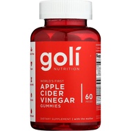 Goli Apple Cider Vinegar Gummy Vitamins - 60 Count - Vitamin B12, Gelatin-Free, Gluten-Free, Vegan &