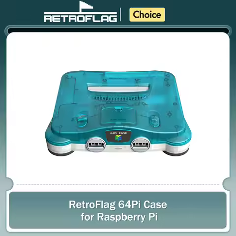 RETROFLAG N64Pi CASE Compatible with Raspberry Pi5，with Dual USB Ports, SD Card Storage, Safe Shutdo