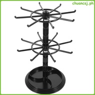 Jewelry Organizer Retail Display Stand Rotatable Keychain Hook Carousel Rack