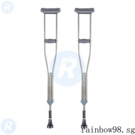 Crutches Fracture Young Stainless Steel Crutches Elderly Drop-Resistant Disabled Medical Adjustable Height Spring Double Crutches PIJW