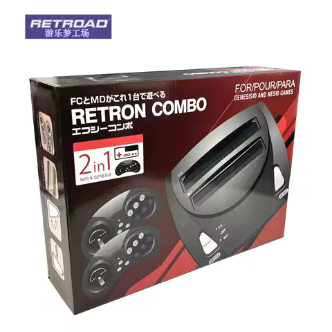 RETROAD RD08HD Retron Combo Retro Dual Console, MD+ FC Two Slot support game cartridge,1080P,MD170+F