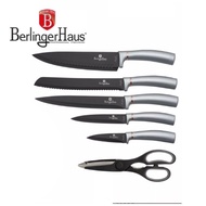 Berlinger Haus 7pcs Stainless Steel Knife Set with Stand - Moonlight Kitchen Knife Set Pisau