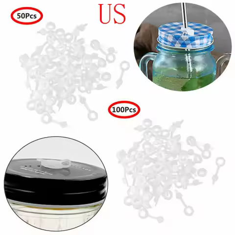 Silicone Straw Hole Grommets Reusable Stopper Airlocks with Attached Plugs for Mason Jar Lids Fermen