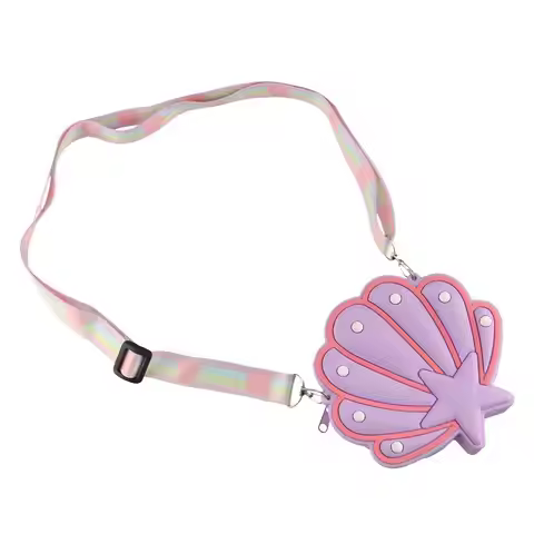 Water-proof Silicone Shell Bags Adjustable Strap Soft Seashell Crossbody Pouch Children Gift Adequat