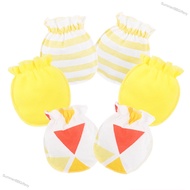 3 Pairs 0-3 Months Newborn Infant Soft Cotton Gloves Anti-scratch Handguard Glove