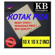 (COD 018)25pcs 10x10x2inch Pizza Box Kotak Piza Food Box Kotak Makanan Shipping Delivery Storage Box