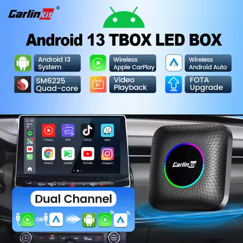 CarlinKit Android 13 Tv Box CarPlay Android Auto TBox Ambient Wireless Adapter Android Auto For Netf