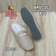 SANDAL TUTUP WANITA TERBARU MEREK BROCOCO B06 KHAKI