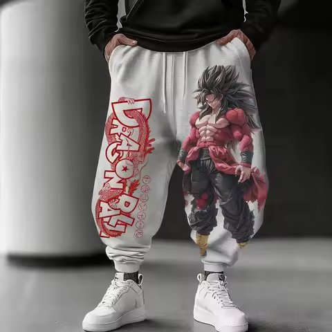2026 Summer Dragon Ball Goku SSJ4 3D Print Joggers, Quick Dry Oversized Outdoor Hip Hop Casual Sport