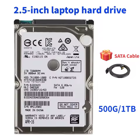 2.5' HDD 500GB 1TB Notebook SATA III 7200 RPM Laptop Computer Internal Hard Disk Drive Disco Duro In