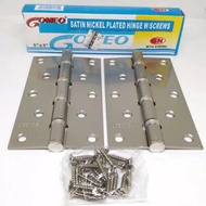 paket 6 biji engsel 5 inch engsel khusus pintu rumah besar engsel pintu baut 5 murah gomeo putih teb