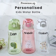 Personalised Kids Water Bottle | Customised Children Water Bottle | Tritan Water Bottle | Straw Wate