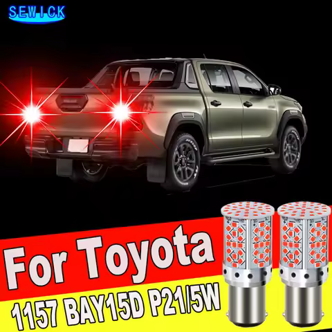 2pcs P21/5W LED Brake Stop Lights Blubs For Toyota Hilux Vigo Pickup N1 N2 N3 Mk7 Mk8 MR2 MK3 ZZW3 Y