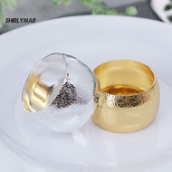 [Spot Goods]  Reusable Napkin Holders Dinner Napkin Rings Metal Napkin Ring Set – Gold Silver Froste
