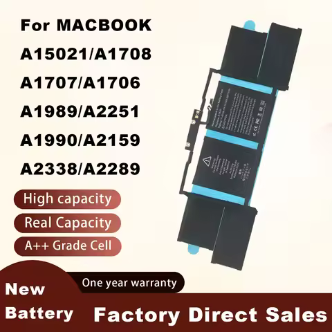 DXT New Laptop Battery For Macbook Pro 13'' A1502 A1706 A1989 A2251 A2159 A2289 A2338 A2251 15'' A17