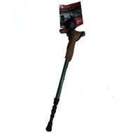 JOEREX - 1根裝 綠色 4節行山拐杖/登山杖/鋁合金/可伸縮折疊/戶外行走登山徒步