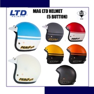 LTD MAG HELMET WITH 5 BUTTON WHITE CAP *SIRIM APPROVED*