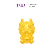 TAKA Jewellery 999 Pure Gold Charm Dragon with Ingot