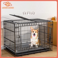 Dog Cage With Poop Tray Heavy Duty Steel Pet Cage For Dog Cage Collapsible Puppy Cage For Cat Rabbit