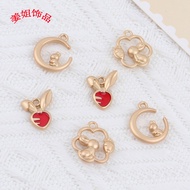 DIY Jewelry Accessories Gold-Plated Matte-Plated Golden Rabbit Series Mochizuki Rabbit Carrot Rabbit