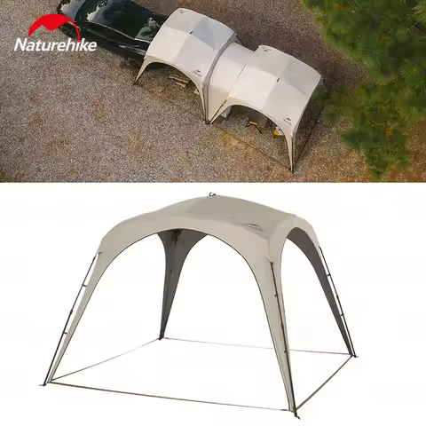 Naturehike Awning 10㎡ camping Tarp Shelter Canopy Quickly open 4 Persons Large Shade Titanium Vinyl 