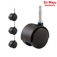 MAJU T5-P8 (4’s) Twin Wheel Caster 50mm Straight Plug Grip Neck Stem Coffee Meja TV Table Chair Roda