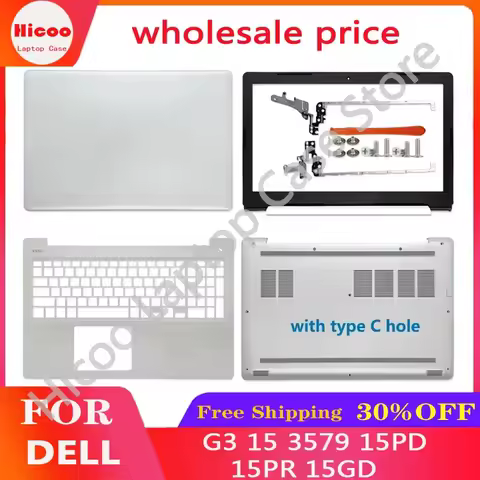 For Dell G3 15 3579 15PD 15PR 15GD Laptop LCD Rear Cover Front Panel Palm Pad Keyboard Bottom Shell 
