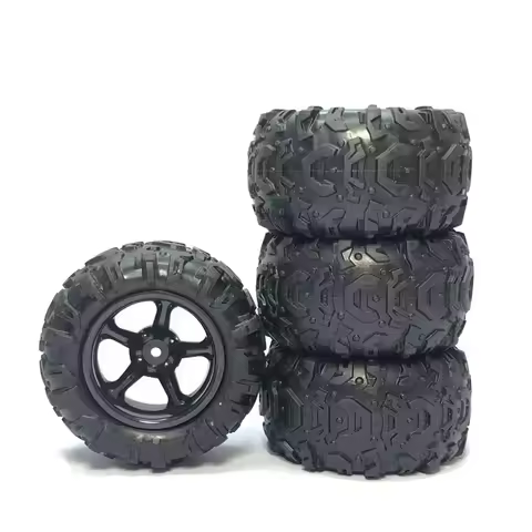 4Pcs Tire Tyre Wheel PX9300-21 For Pxtoys Enoze 9300 9302 9300E 9302E 9303E 9304E 1/18 RC Car Spare 