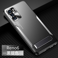 เคส OPPO Reno 6 5G สำหรับ Oppo Reno 6 5G  อลูมิเนียมอัลลอยด้าน + TPU + PC เคสโทรศัพท์ กันกระแทก