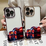 Lightning McQueen Cars Cover Electroplated Transparent Phone Case For IPHONE Apple 16E 16 15 14 PLUS