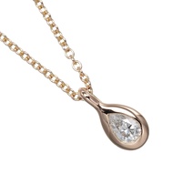 Tiffany & Co. 按碼PAIR ACNE對形項鍊，18K 玫瑰金鑲嵌鑽石，約 2.25 克，女士 [二手]